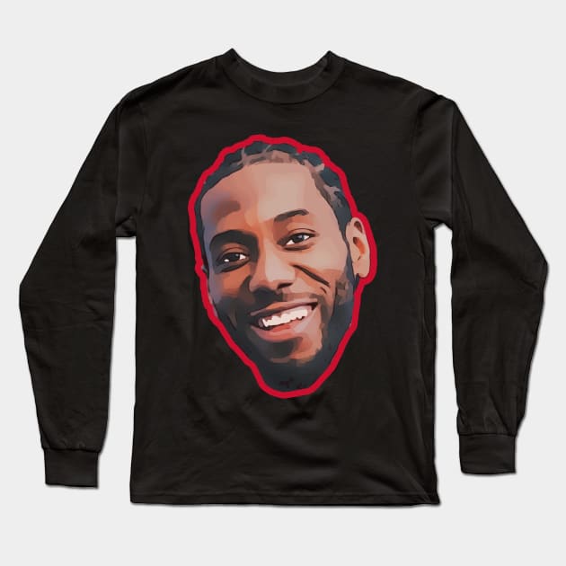 Kahwi Leonard Rare Smiling Face Long Sleeve T-Shirt by Playful Creatives